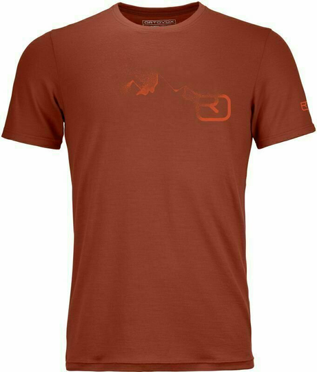 Ortovox Thermal Underwear 185 Merino Logo Spray M Clay Orange M