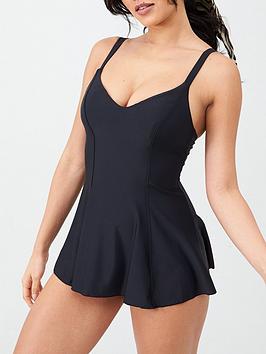 V By Very Swim Dress - Black