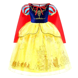 Snow White and the Seven Dwarfs Snow White Fairytale Princess Flower Girl Dress Theme Party Costume Tulle Dresses Girls' Movie Cosplay Cosplay Halloween Dark Blue Light Blue Dress Halloween Carnival Lightinthebox