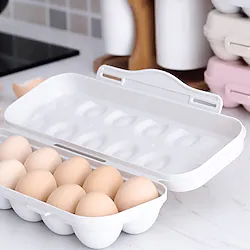 1 Pc Household Fresh-keeping Egg Storage Box Kitchen Buckle Type Egg Box with Cover That Can Be Stacked with 12 Grids Lightinthebox