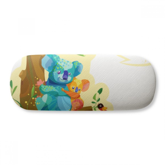 Australia Koala and Eucalypt Watercolor Glasses Case Eyeglasses Hard Shell Storage Spectacle Box