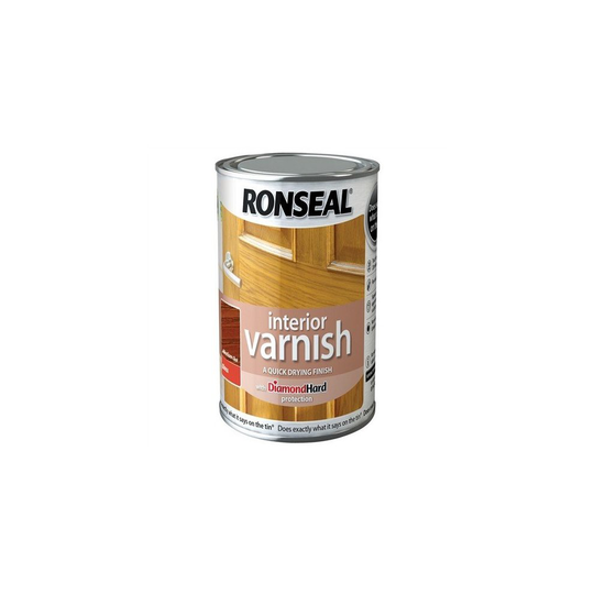 Ronseal 750ml Quick Dry Gloss Interior Varnish - Medium Oak