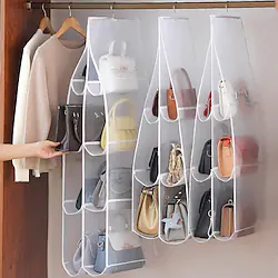 Bag Storage Bag Hanging Door Rear Suspension Bag Storage Rack Mesh Dust-proof Multi-layer Perspective Storage Bag Lightinthebox
