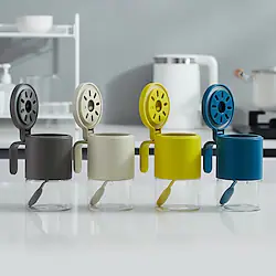 Spice Jars Kitchen Seasoning Box Household Plastic Seasoning Tank Barbecue Seasoning Bottle Oil Salt Sugar Bottle With Spoon Lightinthebox