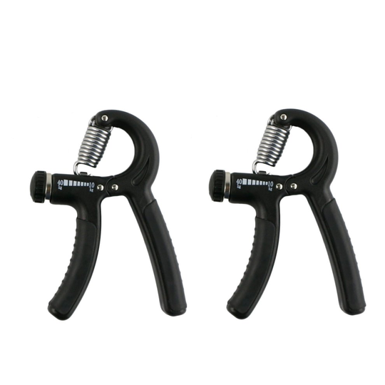 Kabalo Adjustable Hand Power Grip Exerciser 10-40 kg, for Wrist & Forearm Strengthener Training in Black Double Pack
