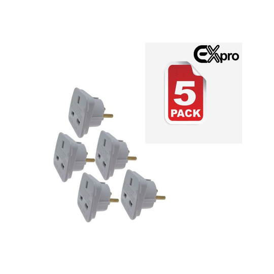 UK to Djibouti Egypt Eritrea Travel Adaptor Plug 2 Pin Adapter CE Approved