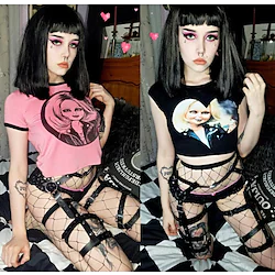 Inspired by Wednesday Addams Wednesday Crop Top Anime Classic Street Style Crop Top For Men's Women's Unisex Adults' Hot Stamping 100% Polyester Lightinthebox