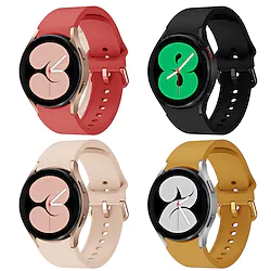 4 PACK Bands Compatible with Samsung Galaxy Watch 4 Band 40mm 44mm, Galaxy Watch 4 Classic Band 42mm 46mm, 20mm Adjustable Silicone Sport Strap Replacement Band for Galaxy Watch 4 Women Men Lightinthebox