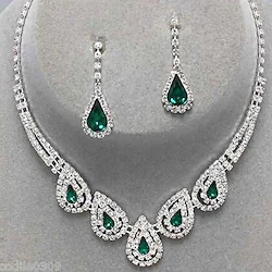 1 set Jewelry Set Drop Earrings For Women's Sapphire Crystal Citrine Party Wedding Special Occasion Gemstone Crystal Synthetic Gemstones Cubic Zirconia Drop / Pendant Necklace / Imitation Diamond Lightinthebox