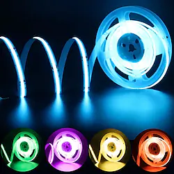 COB LED Flexible Strip Lights Tape Light Kit 5M 10M DC24V Multicolor Plug Power Adapter with Awitch Suitable for DIY Lighting Decoration of TV Room Bedroom and Party AC110-220V Lightinthebox