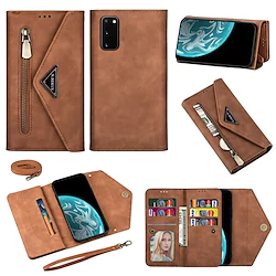 Phone Case For Samsung Galaxy S22 Ultra Plus S21 S20 Plus Ultra A72 A52 A42 A32 Wallet Card Holder with Stand Full Body Cases leather with lanyard Lightinthebox