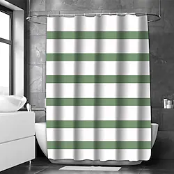 Sage Green Shower Curtain for Bathroom Waterproof Liner Bath Decor Textured Fabric Shower Curtain Sets with Hooks Machine Washable Lightinthebox