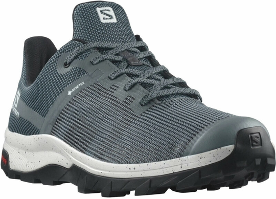 Salomon Mens Outdoor Shoes Outline Prism GTX Stormy Weather/White/Black 42 2/3