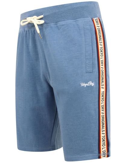 Jogger Shorts Malibu Surf Jogger Shorts with Tape Detail In Cornflower Blue Marl - Tokyo Laundry / S - Tokyo Laundry