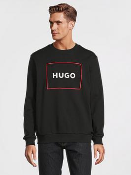 Hugo Delery Red Box Logo Sweatshirt - Black