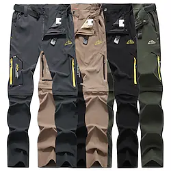 Men's Convertible Pants / Zip Off Outdoor Fishing Travel Hiking Cargo Work Safari Pants Trousers Summer Waterproof Quick Dry Lightweight Breathable Elastane Zipper Pocket Elastic Waist Bottoms Lightinthebox