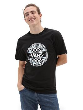 Vans Off The Wall Circle Checker Short Sleeve T-Shirt - Black, Black, Size Xs, Men