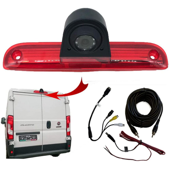 (7" Mirror Mounted Monitor) Dolphin Rear Brake Light Mounted Camera, Van Reversing Camera System Citroen Relay 2006 onwards - With Optional Screen/Mo