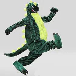 Adults' Kigurumi Pajamas Nightwear Camouflage Dinosaur Animal Patchwork Onesie Pajamas Polar Fleece Cosplay For Men and Women Christmas Animal Sleepwear Cartoon Festival / Holiday Costumes Lightinthebox