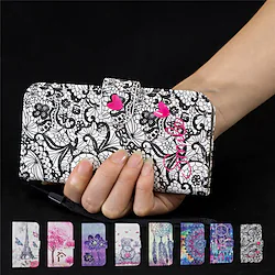 Case For Samsung Galaxy A5(2018) A5(2017) A7(2018) A3(2017) S21 Plus Ultra FE S10 S10E S10 Plus Card Holder Flip Back Cover Geometric Pattern TPU Lightinthebox