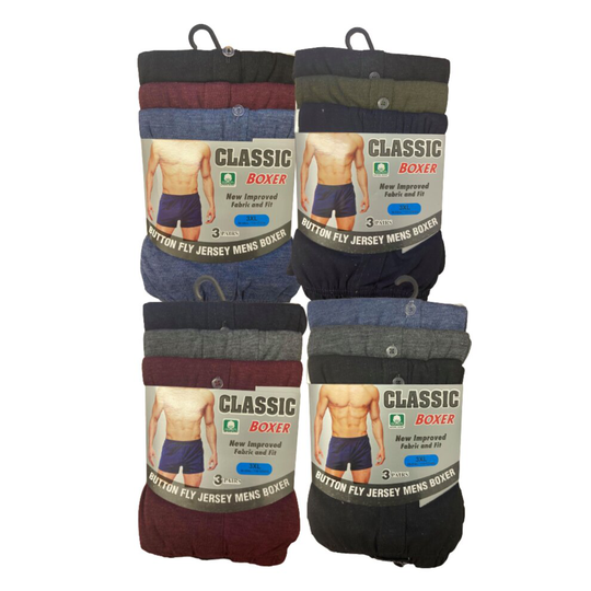 (M) Jersey Polycotton King Size S-5XL Boxer Shorts