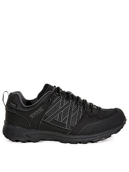Regatta Samaris II Low Waterproof Walking Shoes - Black/Grey, Black/Grey, Size 7, Men