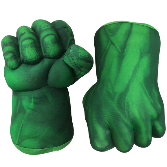 (Hulk) 1Pair Spider-Man Hulk Plush Gloves Boxing Gloves Cosplay Kids Toys Gift
