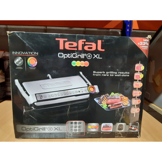 OPENED BOX Tefal GC722D40 OptiGrill+ XL Intelligent Health Grill 6-8 Potions