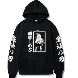 Inspired by Demon Slayer: Kimetsu no Yaiba Cosplay Kochou Shinobu Cartoon Manga Back To School Anime Harajuku Graphic Kawaii Hoodie For Men's Women's Adults' Hot Stamping Polyster Lightinthebox