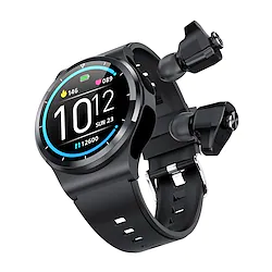 Smart Watch with Earbuds 1.28 inch Waterproof Bluetooth Fitness Watch with Step Calories Sleep Monitor Heart Rate Blood Pressure Monitor for iOS Android Hands-Free Calls Watches Smartphone Lightinthebox