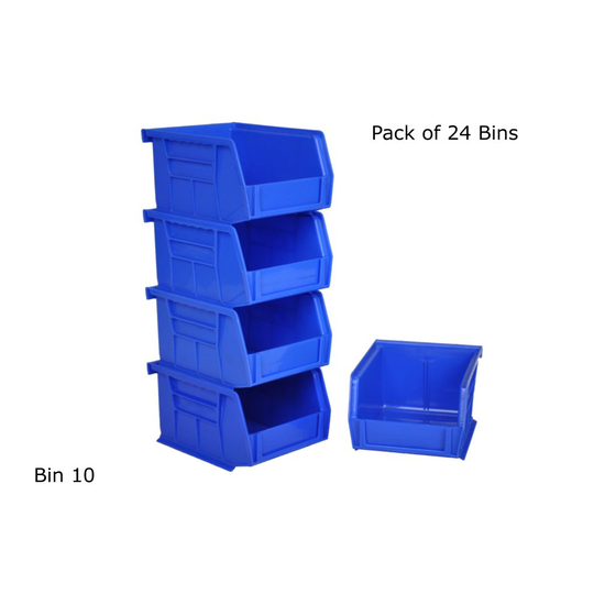 Pack of 24 Rhino Tuff Bin10 Plastic Parts Storage Bin - Workshop Boxes
