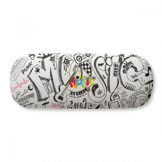 Graffiti Street Culture Music Sound Volume Glasses Case Eyeglasses Hard Shell Storage Spectacle Box