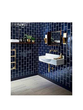 Topps Tiles Metro Deep Blue 10Cm X 20Cm (Box Of 25 Tiles)