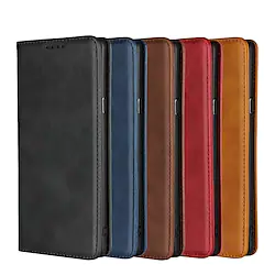 Case For Samsung Galaxy S22 Ultra Plus Note 8 / Note 9 Flip / with Stand / Shockproof Full Body Cases Solid Colored Hard Genuine Leather for Note 8 / Note 9 Lightinthebox