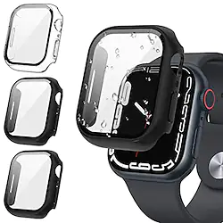 3 Pack Watch Case with Screen Protector Compatible with Apple iWatch Series 7 / Series 8 Scratch Resistant HD Clear Hard PC Watch Cover Lightinthebox