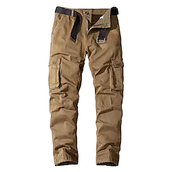 Men's Cargo Pants Trousers Multi Pocket Plain Quick Dry Outdoor Full Length Fitness Running Simple Casual ArmyGreen Black Micro-elastic Lightinthebox