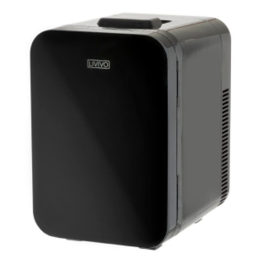 (Black) LIVIVO Black Tabletop Mini Fridge Ice Box Freezer 10L Portable Drink Beer Cooler AC/DC