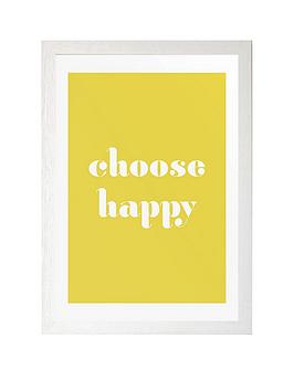 East End Prints Choose Happy By Oh! Fine Art A3 Framed Print