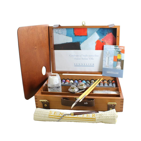 Sennelier Oil Colour Complete Set Wooden Box 15x 21ml Oil Paint Tubes