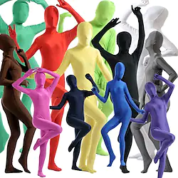 Zentai Suits Skin Suit Full Body Suit Kid's Adults' Spandex Lycra Cosplay Costumes Men's Women's Solid Colored Halloween / Leotard / Onesie / Leotard / Onesie / High Elasticity Lightinthebox