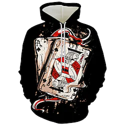 Inspired by Heart of The Cards Playing Cards Poker Jack J Hoodie Cartoon Manga Anime Graphic Street Style Hoodie For Men's Women's Unisex Adults' 3D Print 100% Polyester Lightinthebox