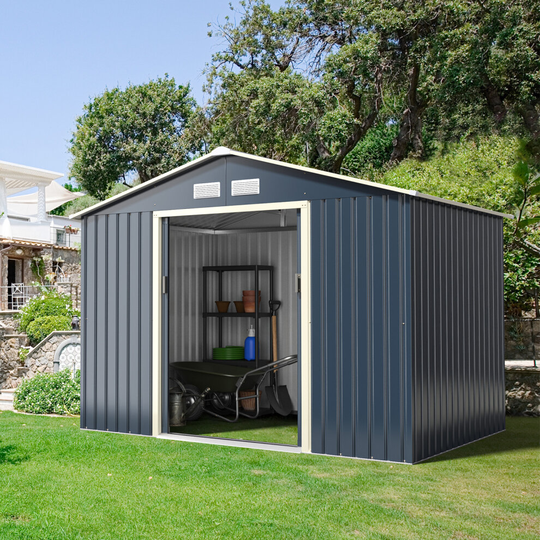 6FT x 9FT Metal Storage Shed Outdoor Garden Tool Storage Box