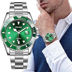 Men Quartz Watch High Grade Quartz Watch With Calendar Men's Steel Band Wrist Watch Lightinthebox