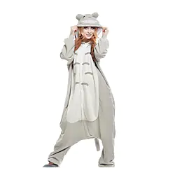 Adults' Kigurumi Pajamas Nightwear Camouflage Cat Totoro Animal Patchwork Onesie Pajamas Coral fleece Cosplay For Men and Women Halloween Animal Sleepwear Cartoon Festival / Holiday Costumes Lightinthebox