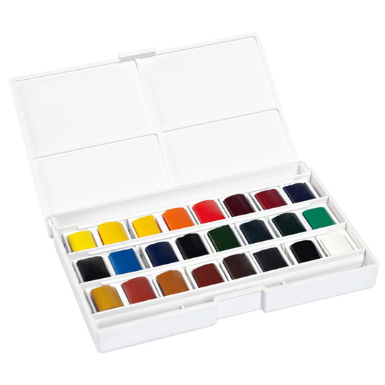 Lefranc & Bourgeois 601661 Box of 24 Watercolour Paints With Detachable Palette