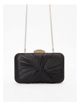 Quiz Satin Front Knot Box Bag