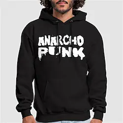 Inspired by Punk Gothic Anarcho punk Hoodie Cartoon Manga Anime Front Pocket Graphic Hoodie For Men's Women's Unisex Adults' Hot Stamping 100% Polyester Lightinthebox