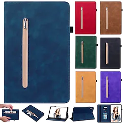 Tablet Case Cover For Samsung Galaxy Tab S7 Plus FE A8 A7 Lite S6 Lite A 8.0 Card Holder with Stand Flip Solid Colored TPU PU Leather Lightinthebox