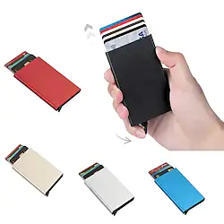 Aluminum Card Holder ID RFID Credit Card Holder Automatic Pop-up Bank Card Box Smart Quick Release Women Wallet Mini Car Package Lightinthebox
