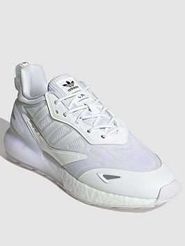 adidas Originals ZX 2K Boost 2.0 - White/Silver, White/Silver, Size 6, Men